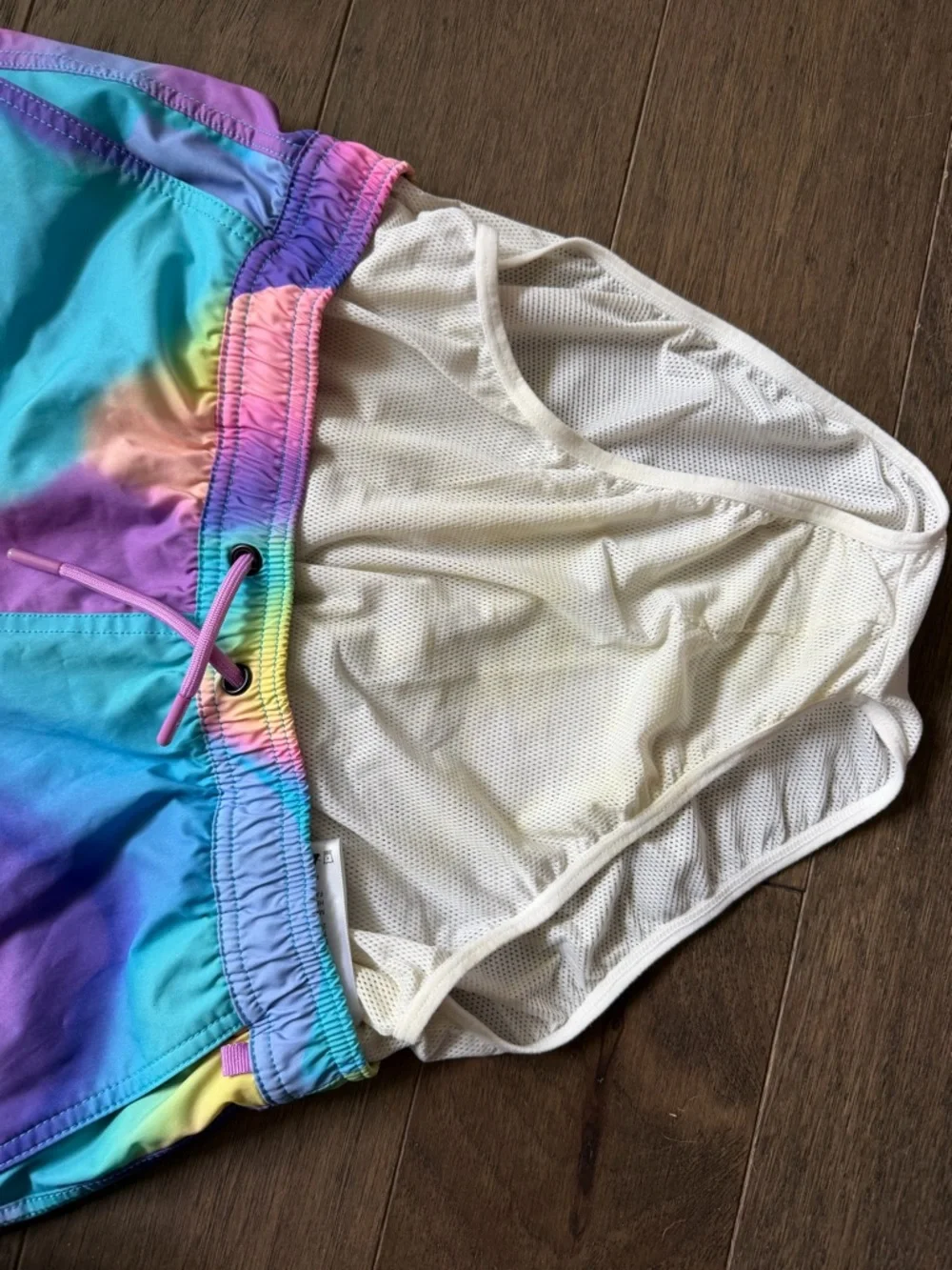 Psycho Bunny Kids Tie-Dye Swim Trunks in Blue, Purple, Pink, Yellow, Teal